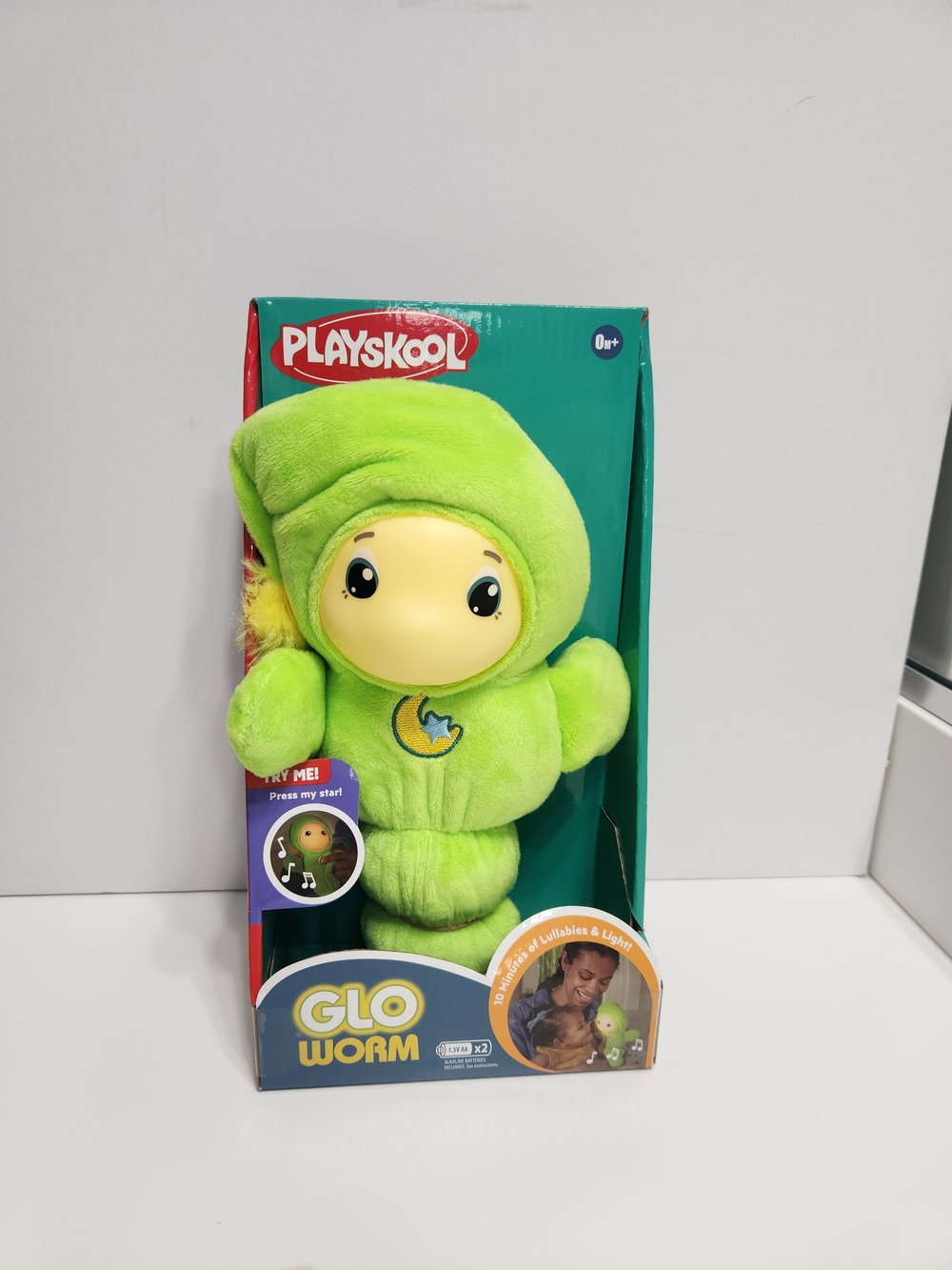 Playskool Glo Worm Plush Toy for Toddlees Green